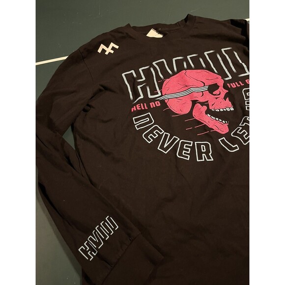 *NEW* HVIII Brand Goods Long Sleeve T-Shirt XL Skull Never Let Up Not Dead Yet - Picture 3 of 6